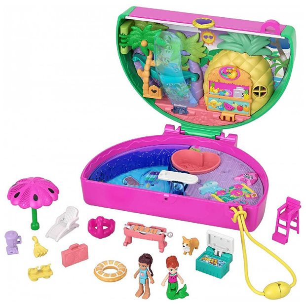 Λαμπάδα Polly Pocket Σετ Παιχνιδιού Watermelon Pool Party Compact - HCG19