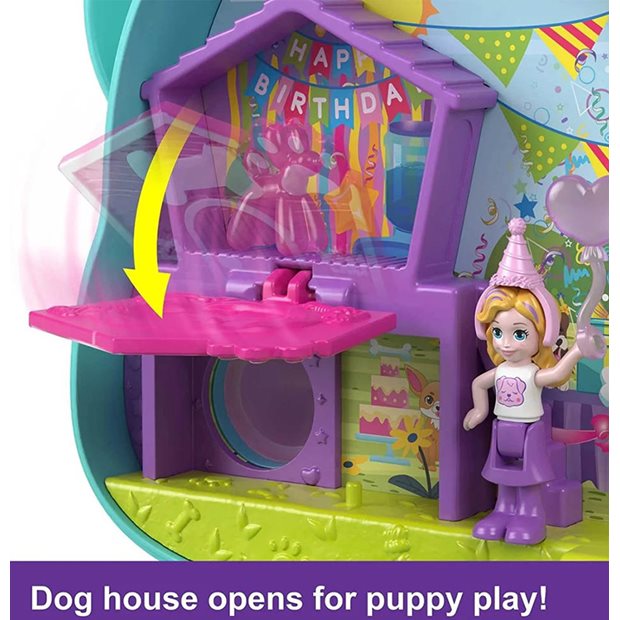 Λαμπάδα Polly Pocket Σετ Παιχνιδιού Doggy Birthday Bash Compact - HKV30