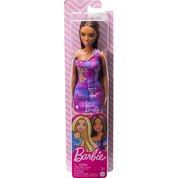 Κούκλα Barbie Λουλουδάτα Φορέματα Με Μωβ Φόρεμα - HGM57