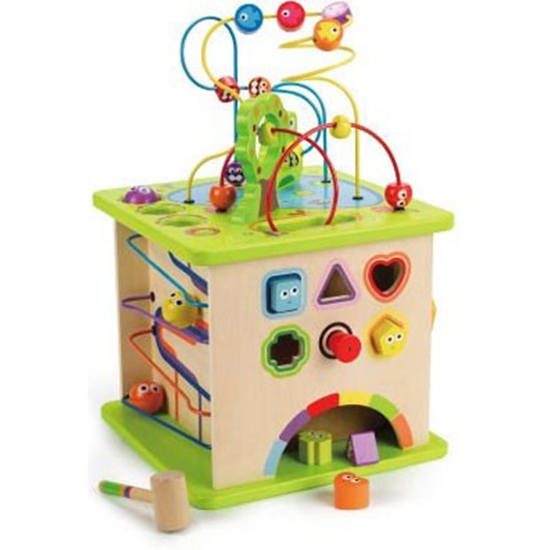 Hape Totally Amazing Ξυλινος Κυβος Δραστηριοτητων Country Critters - E1810