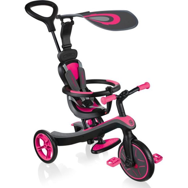 Παιδικό Τρίκυκλο Ποδήλατο Globber Trike Explorer 4 Σε 1 Φούξια Ροζ - 632-110