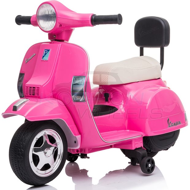 Ηλεκτροκίνητη Μηχανή Piaggio Vespa Original License 6V Ροζ | Skorpion Wheels - 5245008