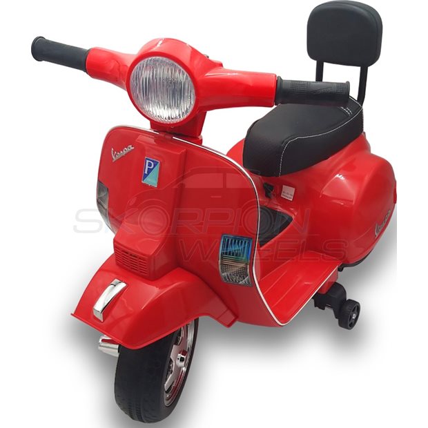 Ηλεκτροκίνητη Μηχανή Piaggio Vespa Original License 6V Κόκκινη | Skorpion Wheels - 5245008