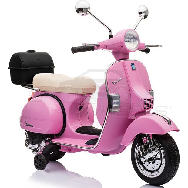 Ηλεκτροκίνητη Μηχανή Piaggio Vespa Original License 12V Ροζ | Skorpion Wheels - 5245050