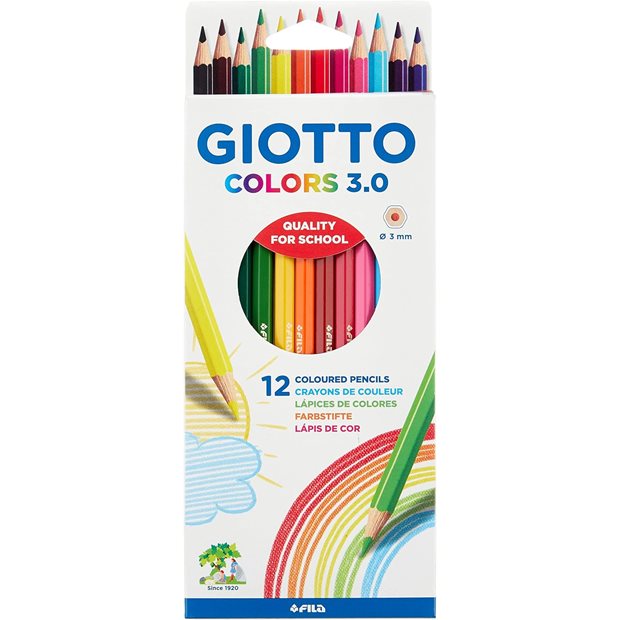 Ξυλομπογιες Ακουαρελας Giotto Colors 3.0 12Τμχ - 000277100