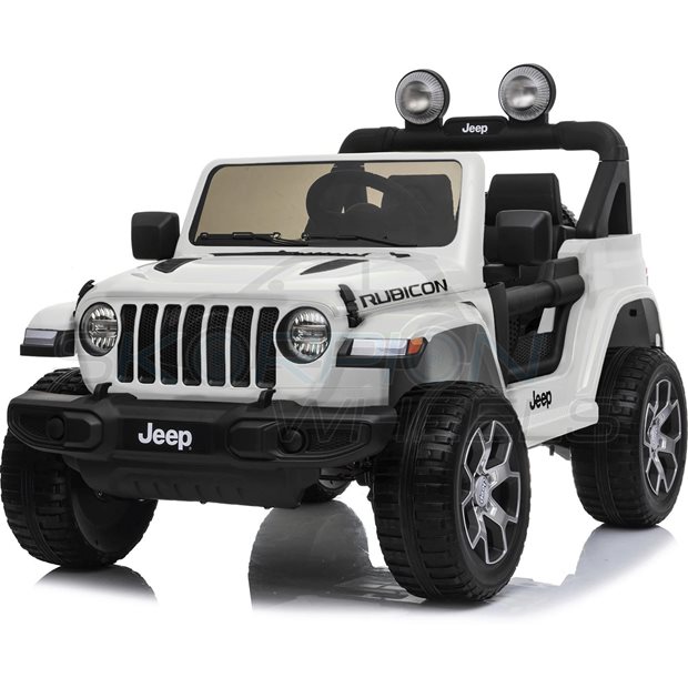 Ηλεκτροκίνητο Αυτοκίνητο Jeep Wrangler Rubicon Original License 12V Λευκό | Skorpion Wheels - 5247052