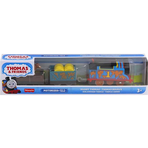 Thomas & Friends Μηχαν/τα Τρενα Με 2 Βαγονια Muddy Thomas - HDY73