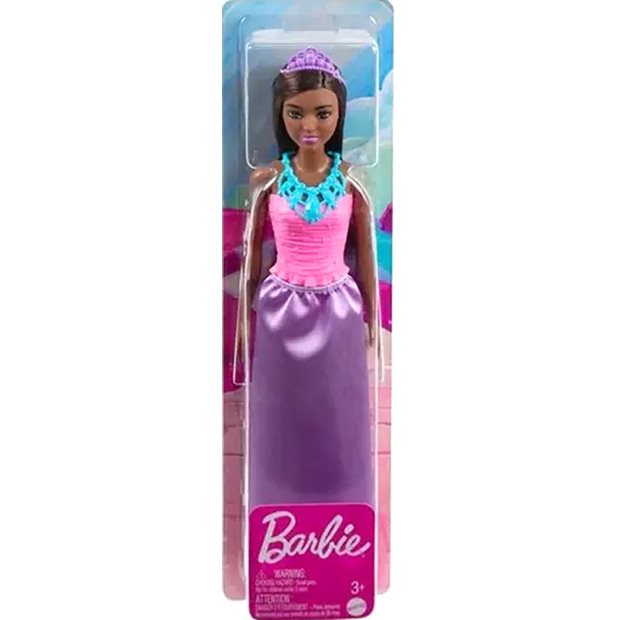Κούκλα Barbie Πριγκιπικό Φόρεμα Ροζ Τοπ Μωβ Φούστα - HGR02