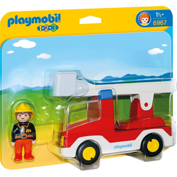 Playmobil Πυροσβεστης Με Κλιμακοφορο Οχημα - 6967