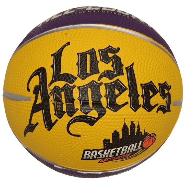 Παιδική Μπάλα Μπάσκετ Los Angeles Μωβ Κίτρινη No1 - 37/365