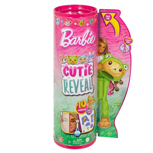 Κούκλα Barbie Cutie Reveal Σκυλάκι/Βατραχάκι - HRK24