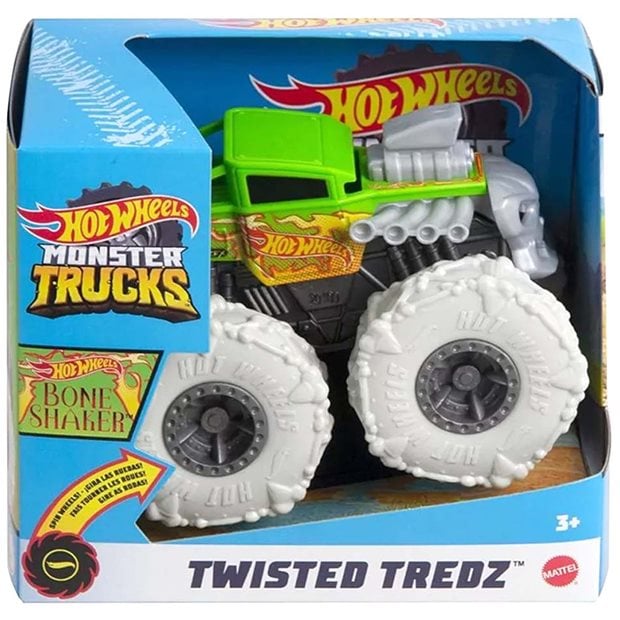 Όχημα Hot Wheels Monster Trucks Bone Shaker Twisted Tredz - GVK38