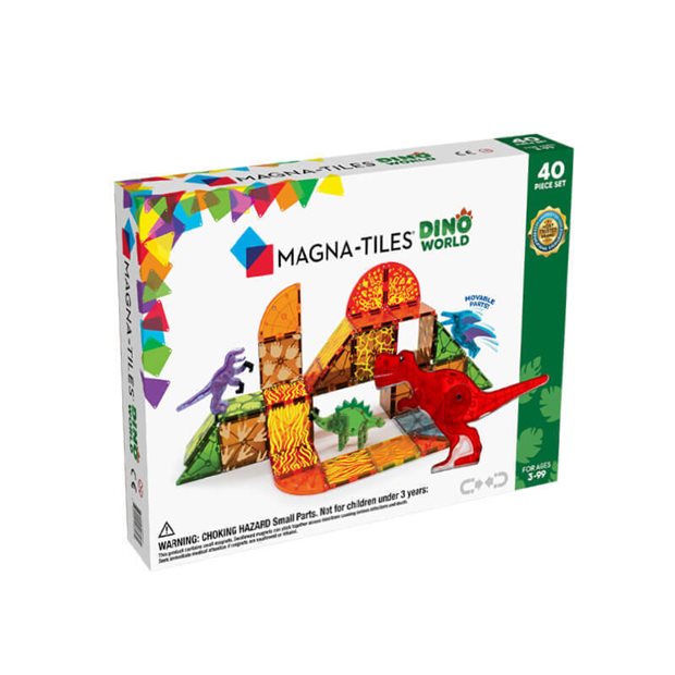 Μαγνητικό Παιχνίδι Dino World 40Tμχ | Magna Tiles - 22840