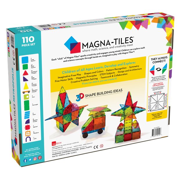 Μαγνητικό Παιχνίδι Metropolis 110τμχ | Magna Tiles - 20110