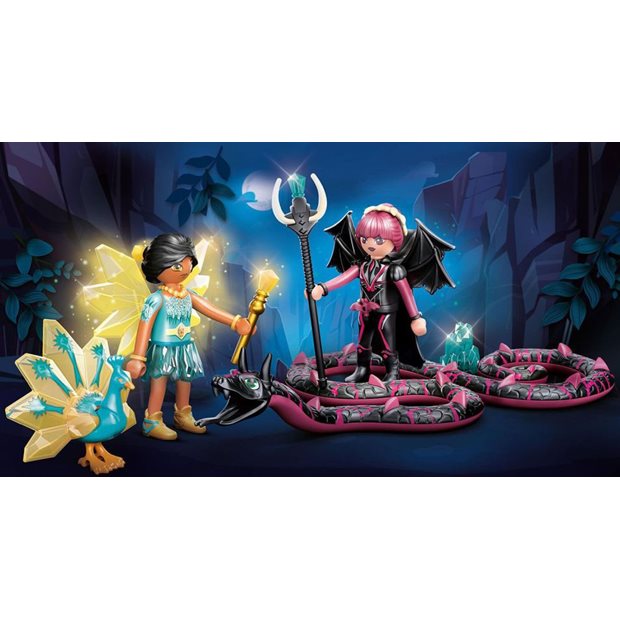 Playmobil Ayuma Crystal Fairy Και Bat Fairy Με Μαγικά Ζώα - 70803