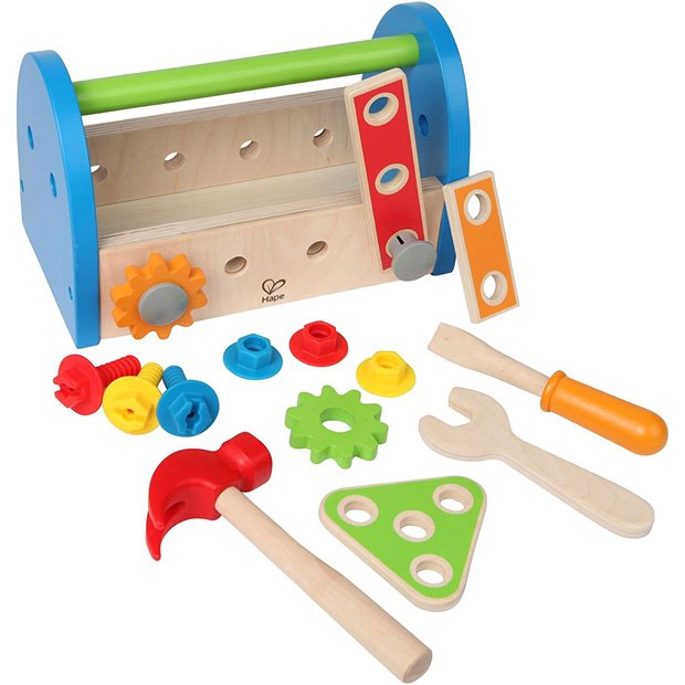 Hape Early Explorer Ξυλινο Κασελακι Εργαλειων Fix It Tool Box - E3001