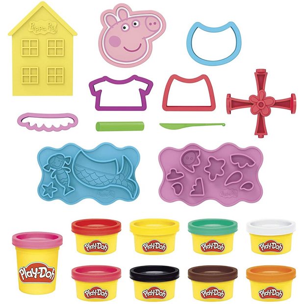 Play-Doh Peppa Pig Styling Set Με 9 Βαζακια - F1497