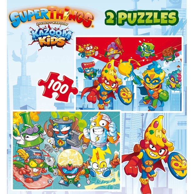 Παζλ 2x100pcs Superthings Kazoom Kids Educa - 19205