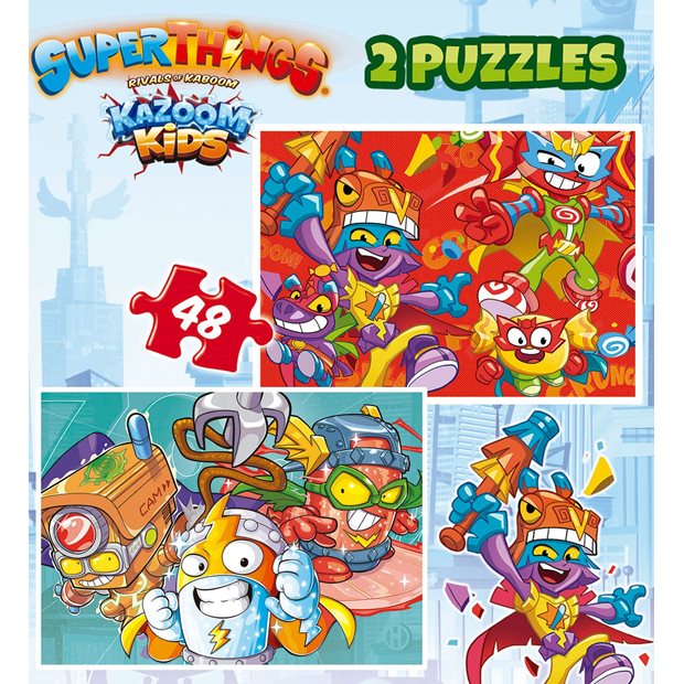 Παζλ 2x48pcs Superthings Kazoom Kids Educa - 19204