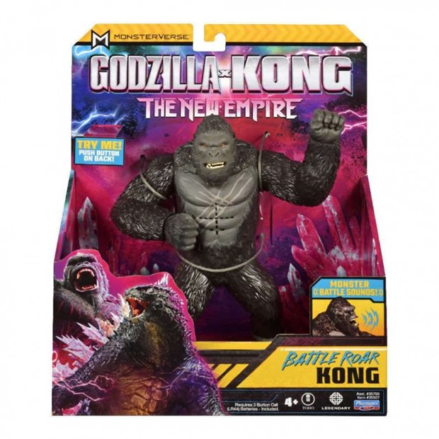 Λαμπαδα Monsterverse Godzilla X Kong: Φιγούρα Δράσης 18εκ. με Ήχο - 3 Σχέδια - MN305000