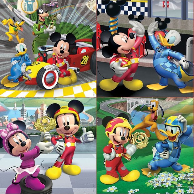 Παζλ 4x12x16x20x25pcs Mickey & The Roadster Racers - 17629