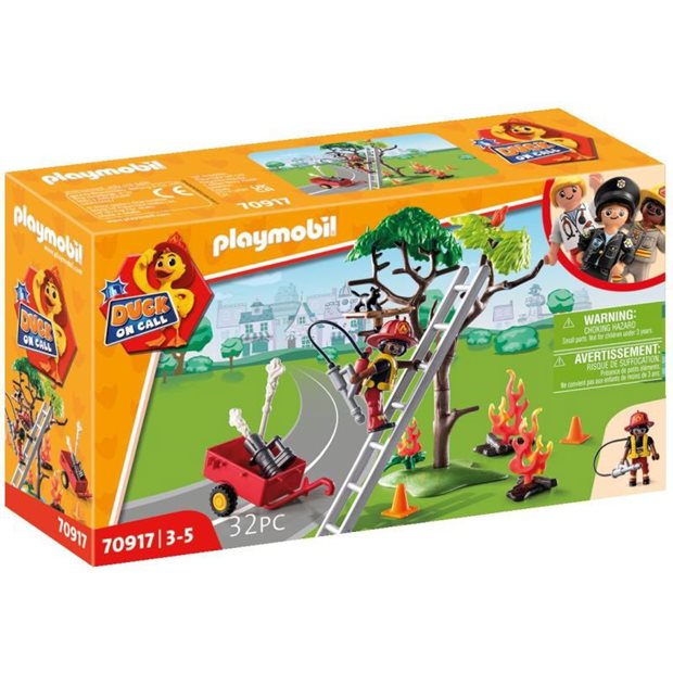 Playmobil Duck On Call Επιχείρηση Πυροσβεστικής Διάσωση Γάτας - 70917