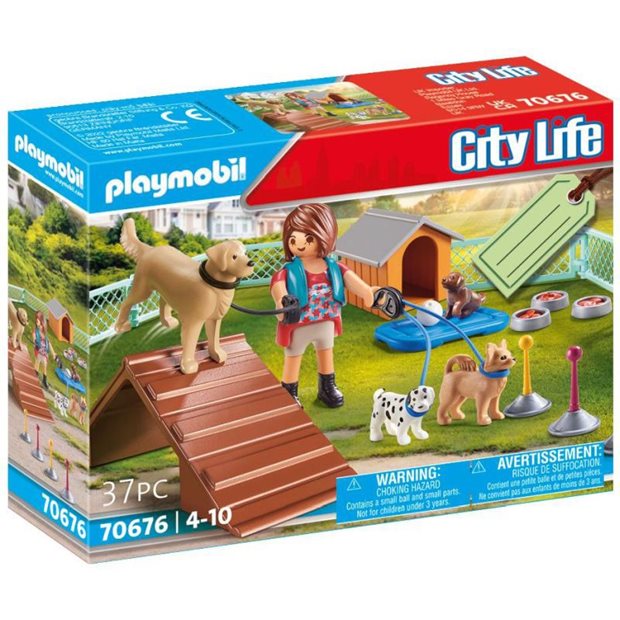 Playmobil City Life Gift Set Εκπαιδεύτρια Σκύλων - 70676