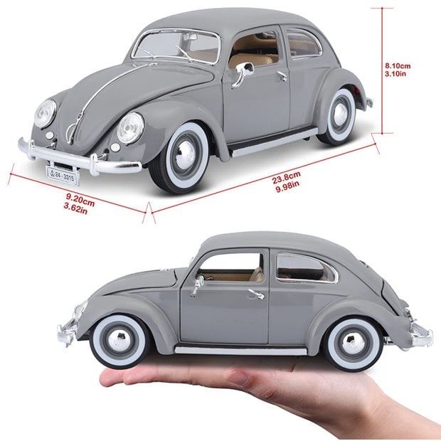 Bburago Volkswagen Kafer Beetle 1955 1/18 Γκρι - 18/12029G