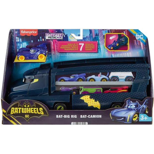 Νταλίκα Batwheels Bat-Big Rig & Όχημα Bat-Camion - HMX07