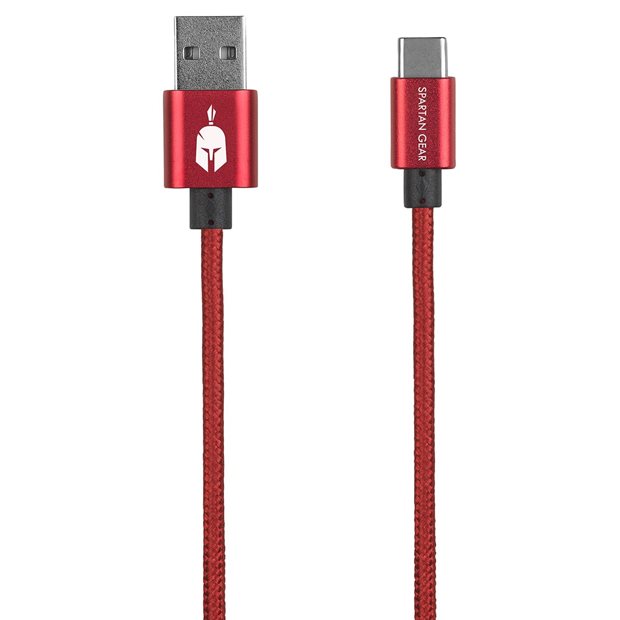 USB Καλώδιο Type C - Spartan Gear | Κόκκινο - 066087