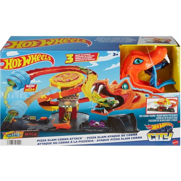 Hot Wheels City Πίστα Φίδι Pizza Slam Cobra Attack - HTN81