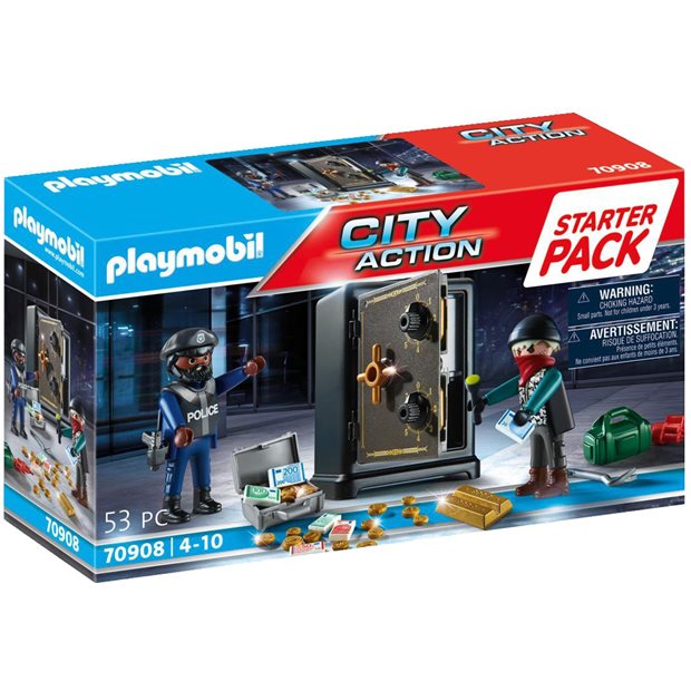 Playmobil City Action Starter Pack Σύλληψη Διαρρήκτη Χρηματοκιβωτίου - 70908