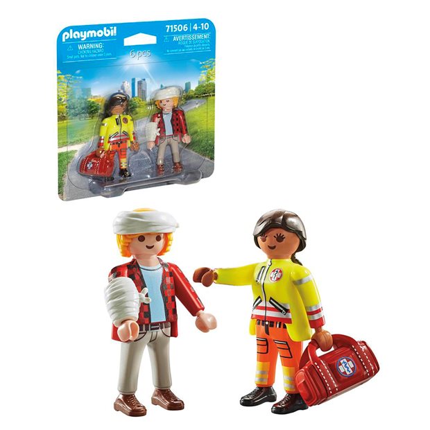 Playmobil Duopack Διασωστης Και Τραυματιας - 71506
