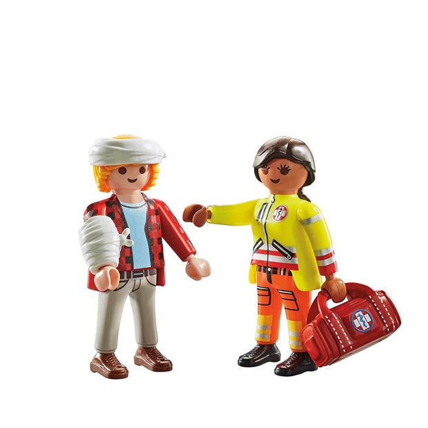 Playmobil Duopack Διασωστης Και Τραυματιας - 71506