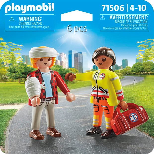Playmobil Duopack Διασωστης Και Τραυματιας - 71506