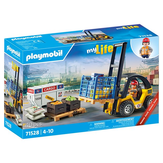 Playmobil My Life Περονοφόρο Ανυψωτικό Οχημα Με Φορτία - 71528