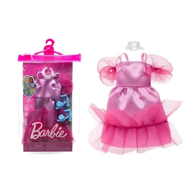 Mattel Barbie Βραδινά Σύνολα Fashion - Μωβ Φορεμα Με Γαλαζια Τακουνια - HJT20