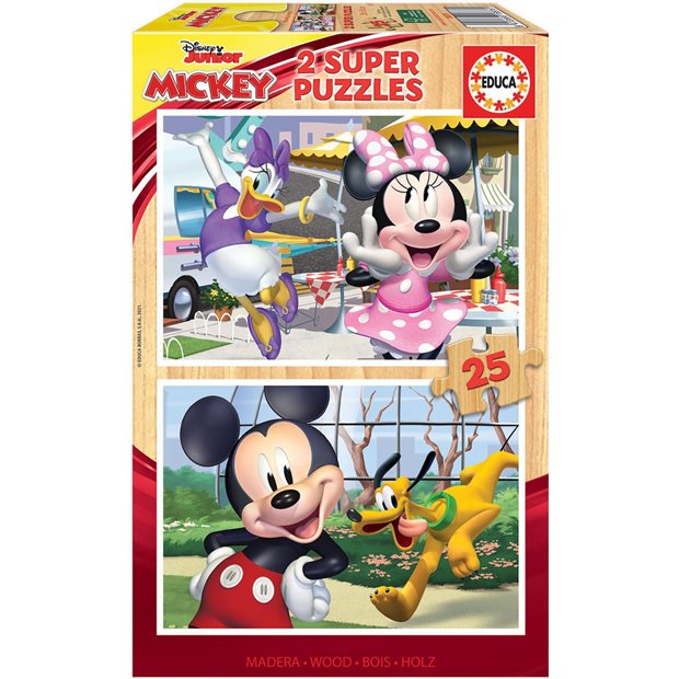 Ξυλινο Παζλ 2x25pcs Disney Junior Mickey & Friends - 18876