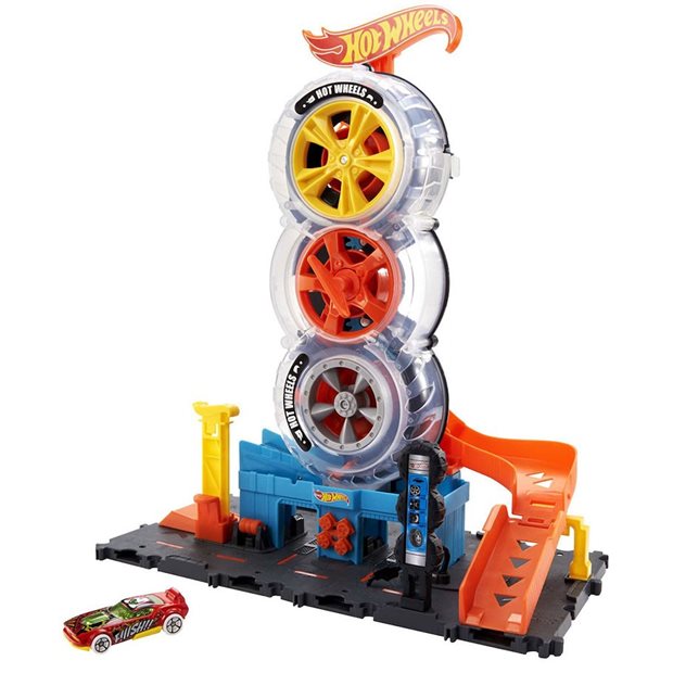 Hot Wheels Πιστα City Με Περιστρεφομενες Ροδες - HDP02