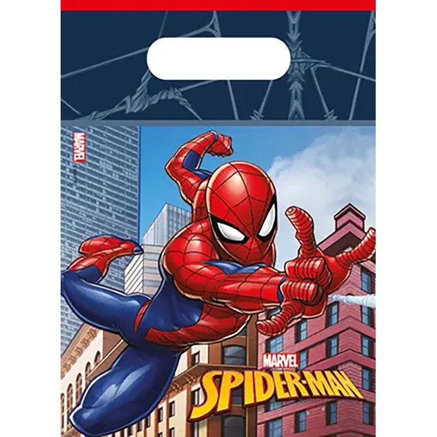Χάρτινες Τσάντες Δώρων Spiderman Crime Fighter 6Τμχ - 094082