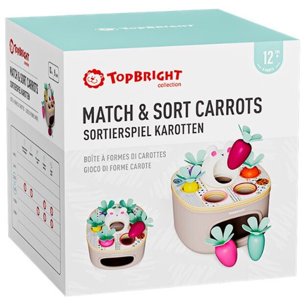 Top Bright Ξύλινο Παιχνίδι Match & Sort Carrots - 121103