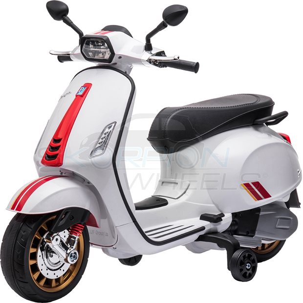 Ηλεκτροκίνητη Μηχανή Piaggio Vespa Sprint Racing 60s Original License 12V - Λευκή | Skorpion Wheels - 5245052