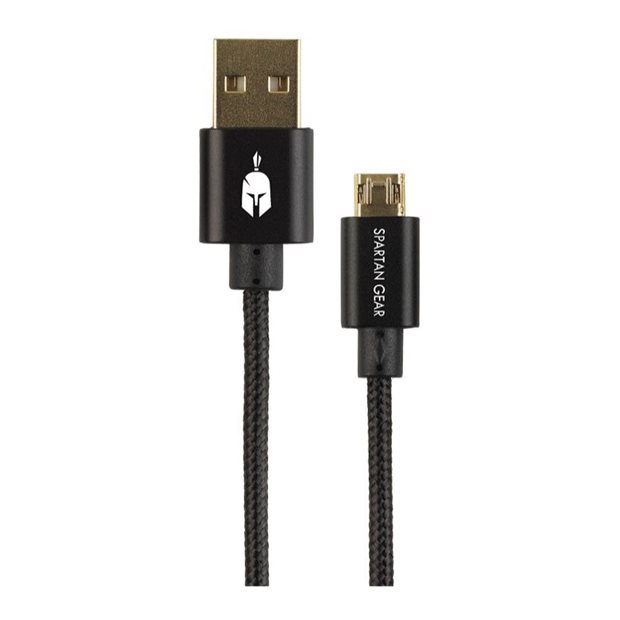 USB Καλώδιο MicroUSB - Spartan Gear | Μαύρο 050390