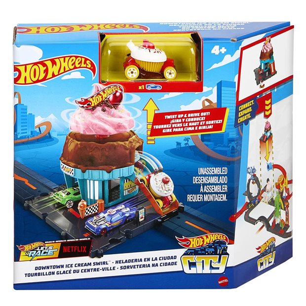 Hot Wheels City Πίστα Ice Cream Shop - HTN77
