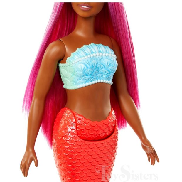 Mattel Barbie Νέα Γοργόνα Κοκκινη Ουρά - HRR04