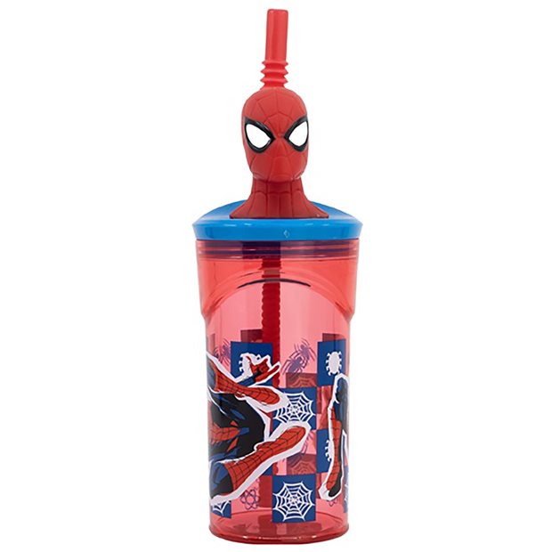 Ποτήρι Με Καλαμάκι 3D Spiderman Arachnid Grid 360ml - 530-74766