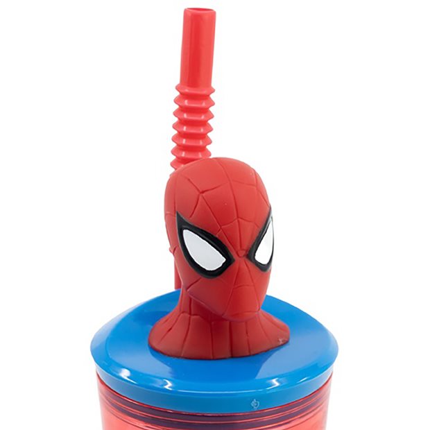 Ποτήρι Με Καλαμάκι 3D Spiderman Arachnid Grid 360ml - 530-74766