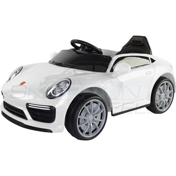 Ηλεκτροκίνητο Αυτοκίνητο Porsche 911 Style 6V - Λευκό | Skorpion Wheels - 5240911