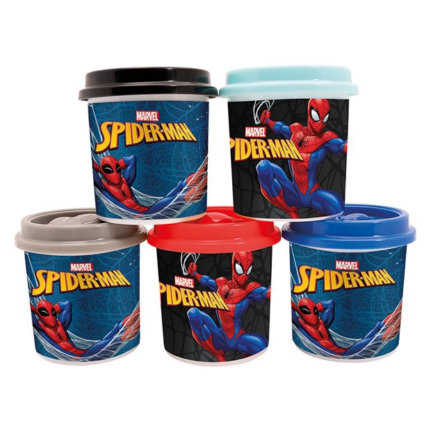 Πλαστελίνη Marvel Spiderman Σακουλάκι Με 5 Βαζάκια Και Καπάκια - Καλουπάκια 570gr | As - 1045-03609