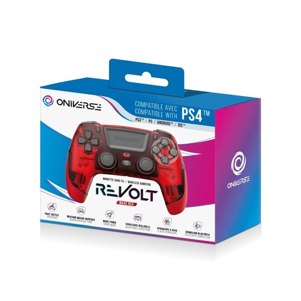 Oniverse PS4 Wireless Bluetooth Controller Revolt Κόκκινο - ONICTR1-PS4-RED